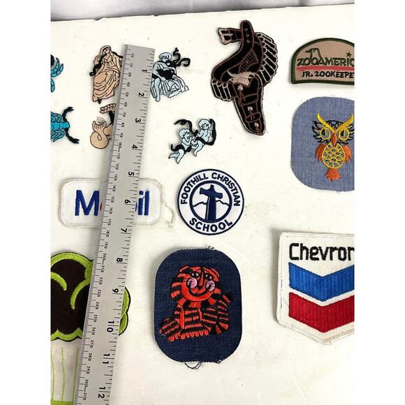 20 PC Assorted Sewing Applique Patches Iron on Sew On NEW Mixed Vintage - Picture 5 of 8